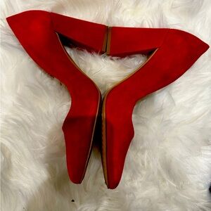 Vince Camuto Red Leather Heels Size 6.5
